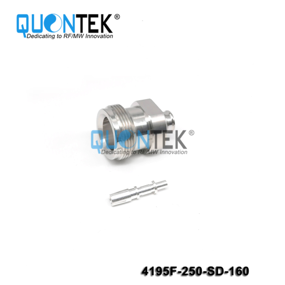Low PIM Connector,4.1-9.5 female,.250"/RG401/SF250 Cable,Solder Type