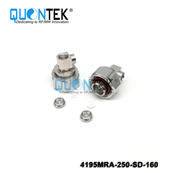Low PIM Connector,4.1-9.5 RA male,.250"/RG401/SF250 Cable,Solder Type