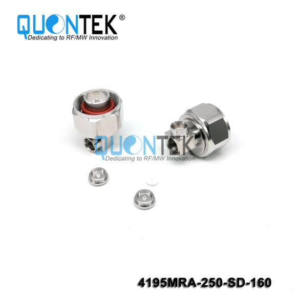 Low PIM Connector,4.1-9.5 RA male,.250"/RG401/SF250 Cable,Solder Type