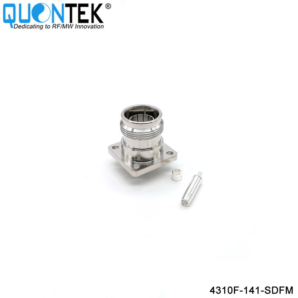 Low PIM Connector,4.3-10 Female for 141/RG402/TFT402 Cable,Solder Type