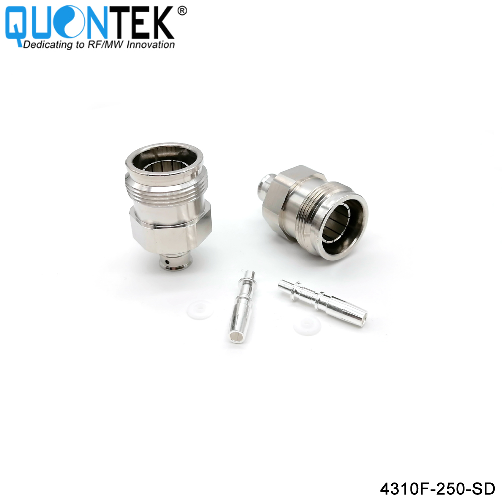 Low PIM Connector,4.3-10 female,.250"/RG401/SPP250 Cable,Solder Type