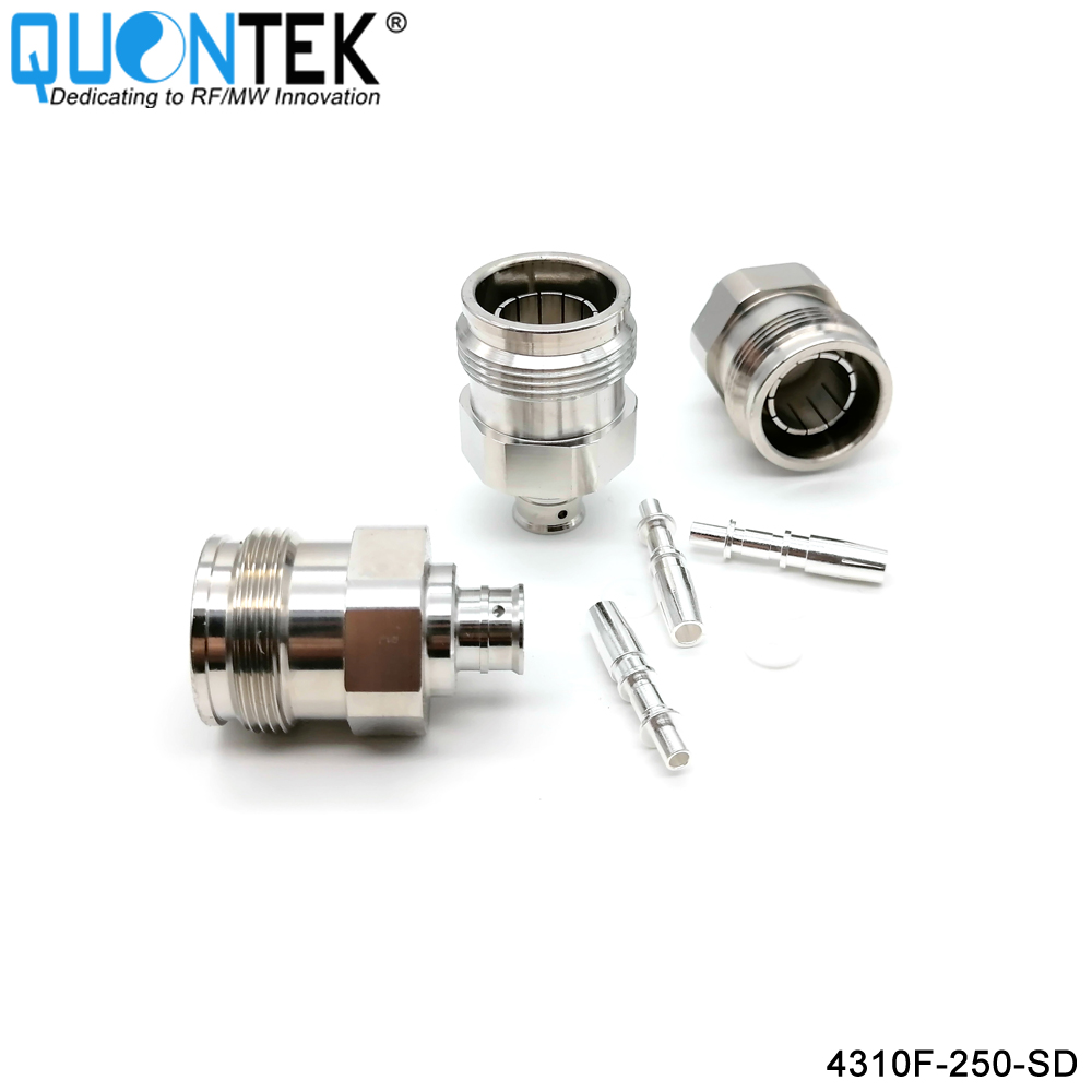 Low PIM Connector,4.3-10 female,.250"/RG401/SPP250 Cable,Solder Type