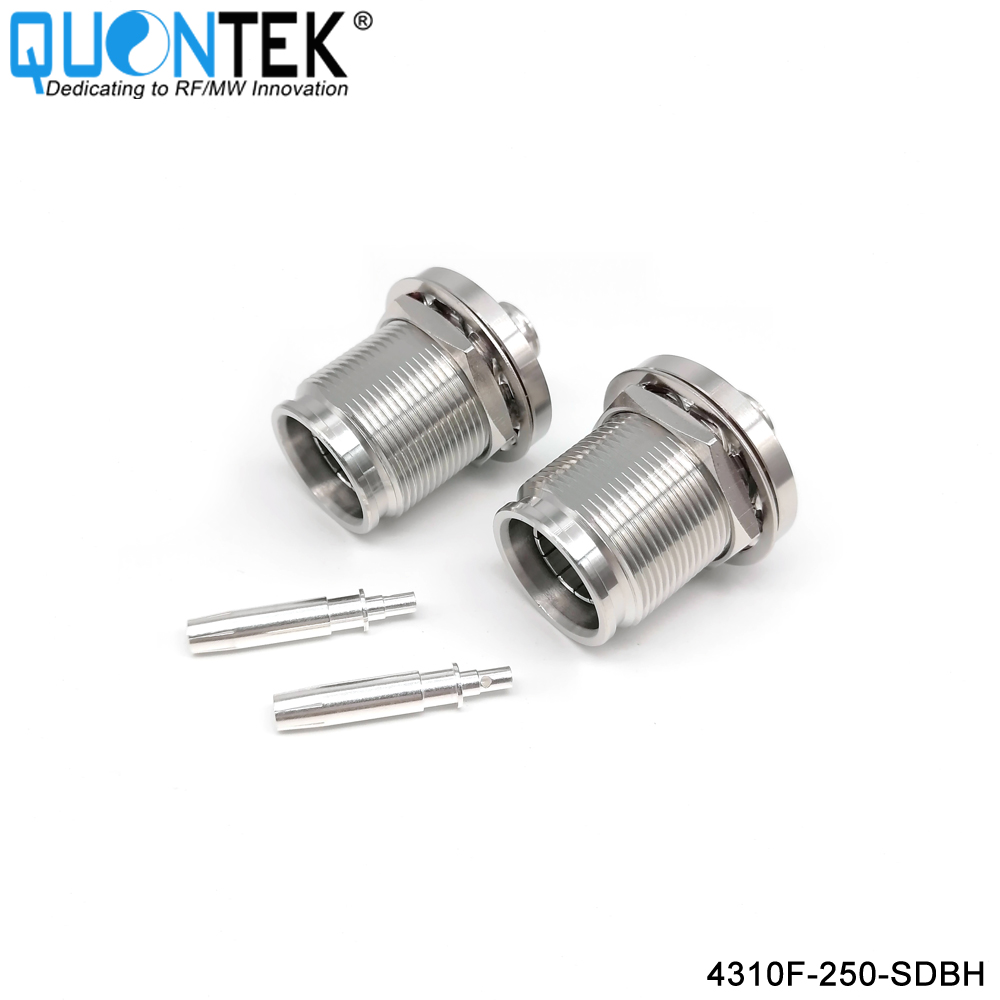 Low PIM Connector,4.3-10 BH female,.250"/RG401/SPP250 Cable,Solder Type