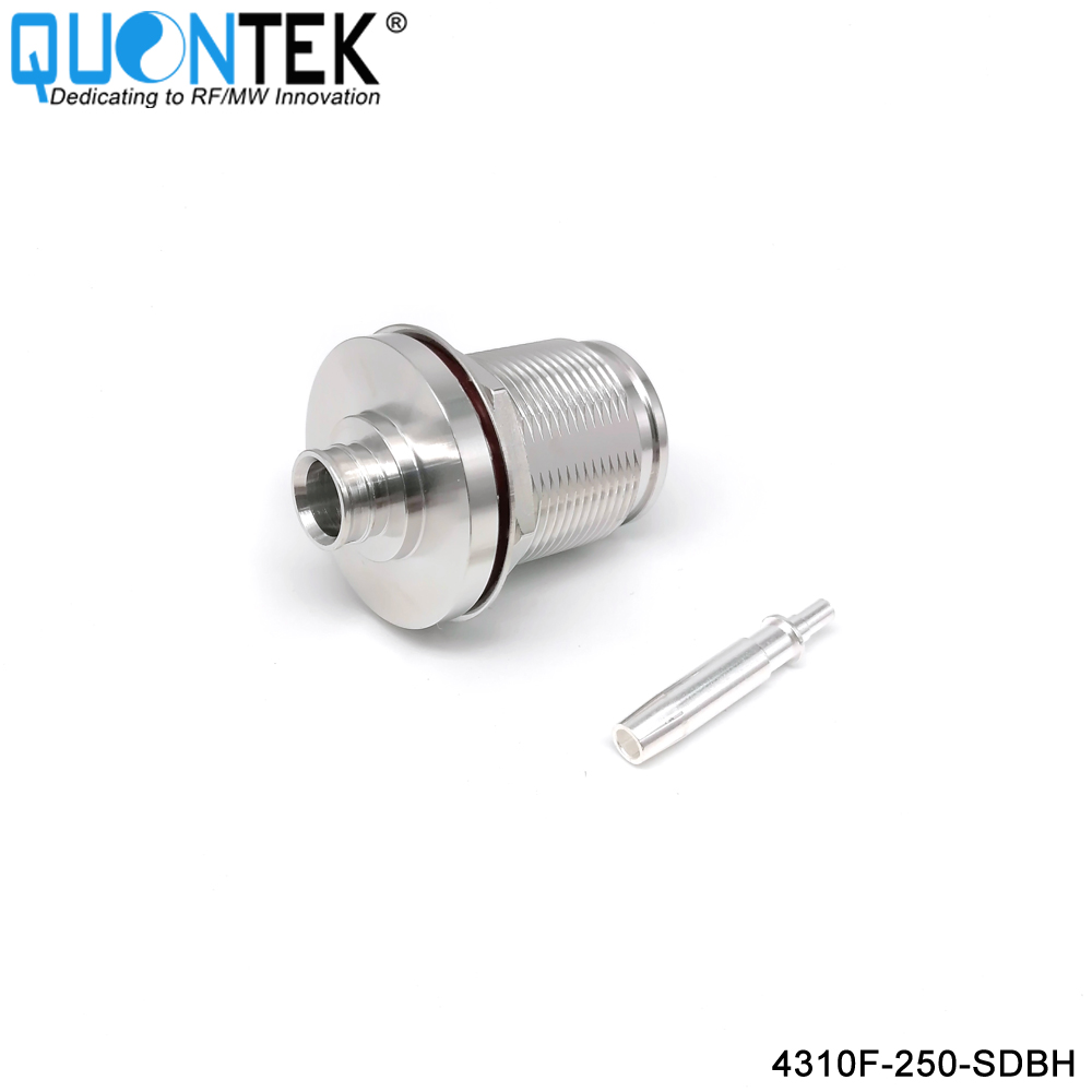 Low PIM Connector,4.3-10 BH female,.250"/RG401/SPP250 Cable,Solder Type