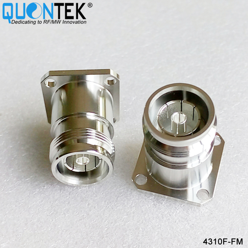 Low PIM connector,4.3-10 Female,4-Hole flange mounted