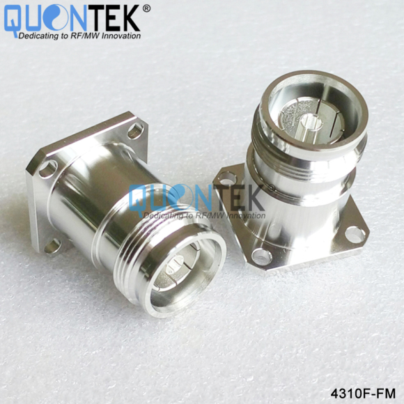 Low PIM connector,4.3-10 Female,4-Hole flange mounted