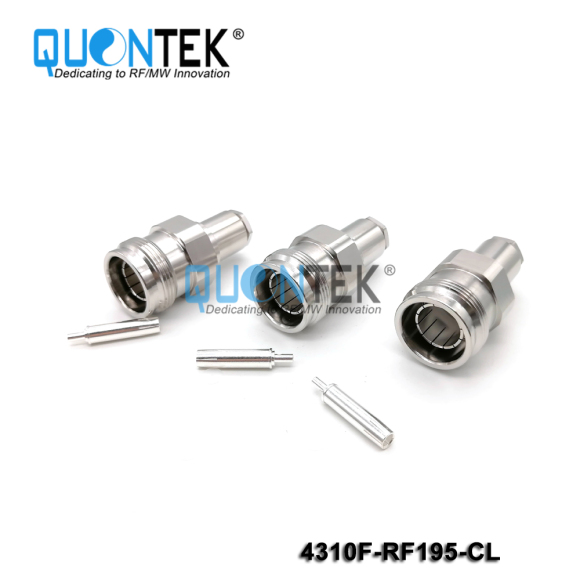 Standard Connector,4.3-10 female,RG58/RG303/RF195 Cable,Clamp Type