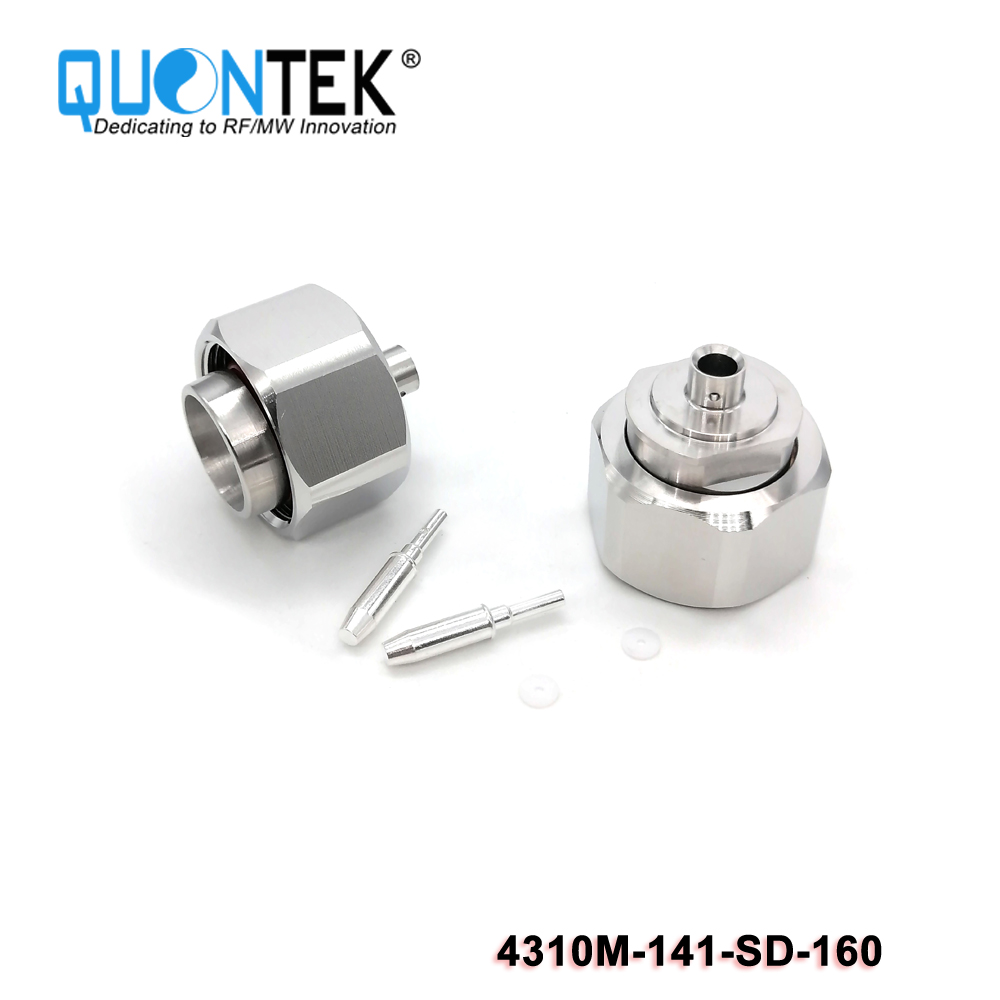 Low PIM Connector,4.3-10 Male for .141"/RG402/QTC400 Cable