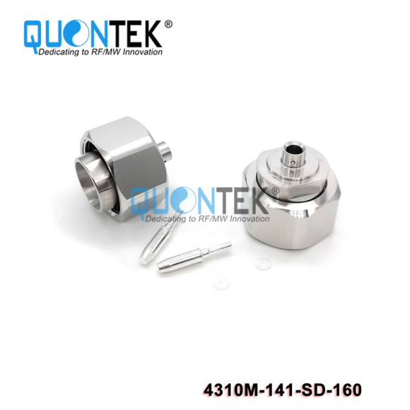 Low PIM Connector,4.3-10 Male for .141"/RG402/QTC400 Cable