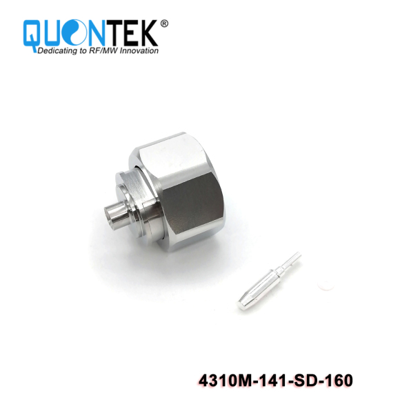 Low PIM Connector,4.3-10 Male for .141"/RG402/QTC400 Cable