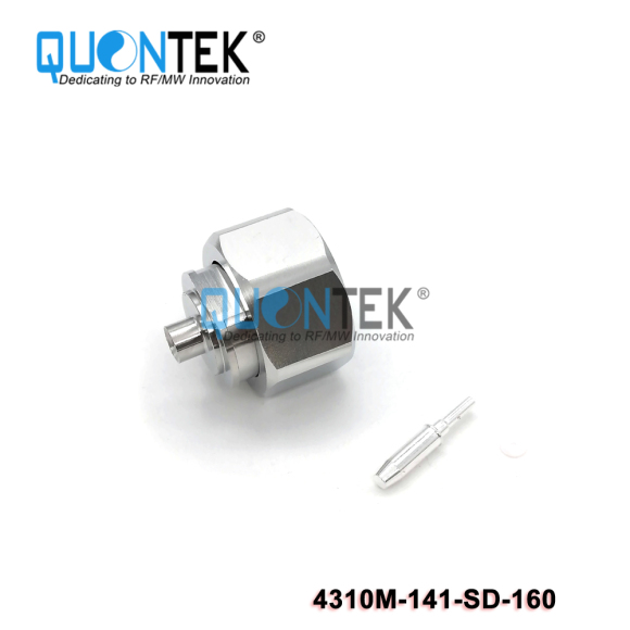 Low PIM Connector,4.3-10 Male for .141"/RG402/QTC400 Cable