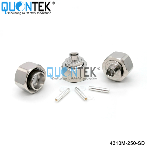 Low PIM Connector,4.3-10 Male,.250"/RG401/SPP250 Cable,Solder Type