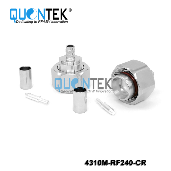 Standard connector,4.3-10 Male for RF240 Cable,Crimp type