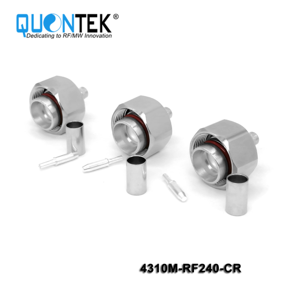 Standard connector,4.3-10 Male for RF240 Cable,Crimp type