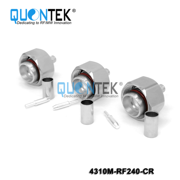 Standard connector,4.3-10 Male for RF240 Cable,Crimp type