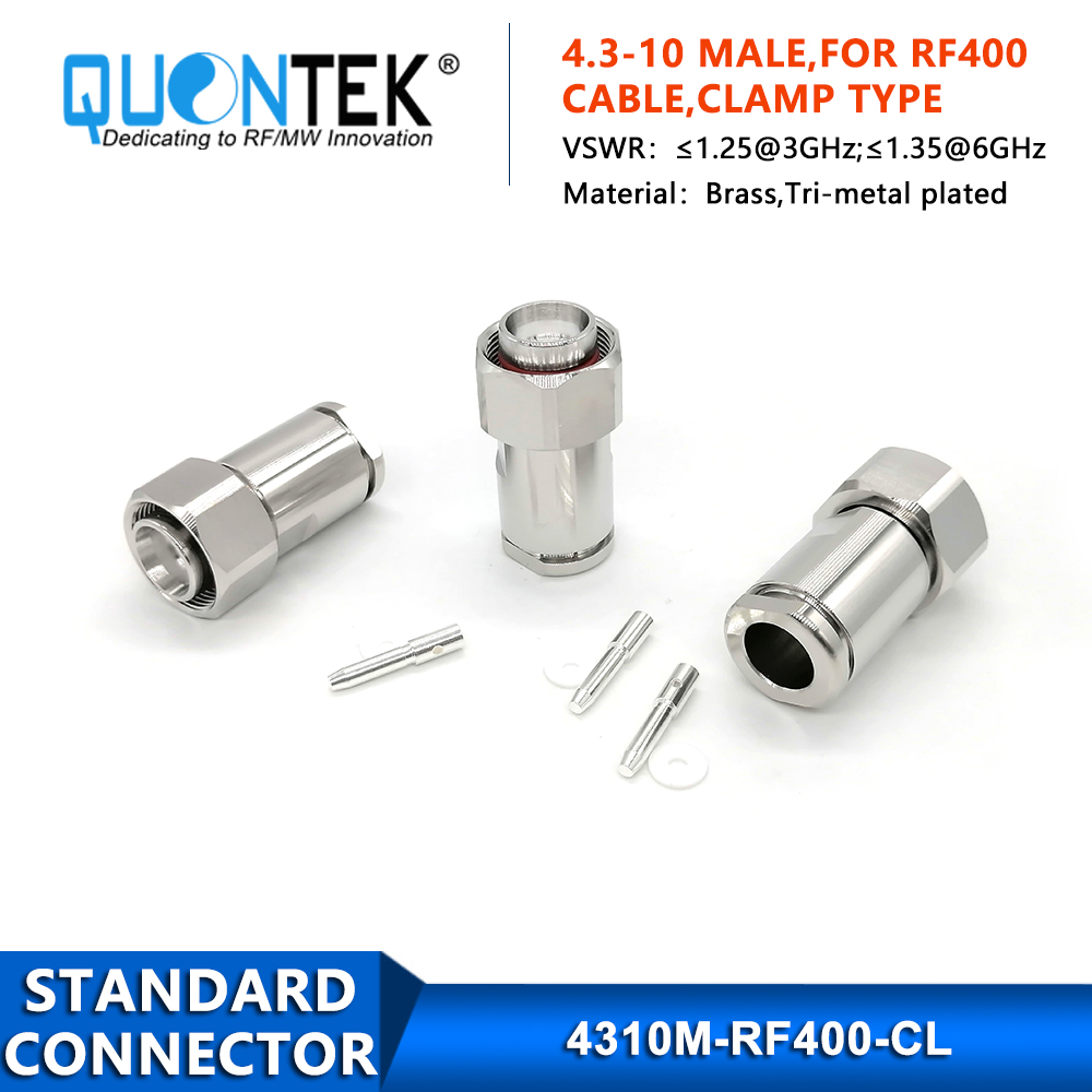 Standard connector,4.3-10 Male for RF4000 Cable,Clamp type