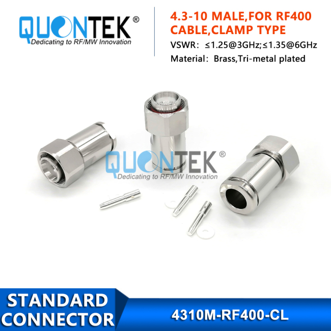 Standard connector,4.3-10 Male for RF4000 Cable,Clamp type Standard connector,4.3-10 Male for RF4000 Cable,Clamp type