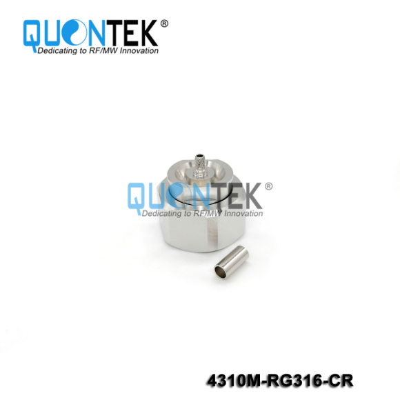 Standard Connector,4.3-10 Male compatible with RG316/RG174/RF100 Cable,Crimp Type