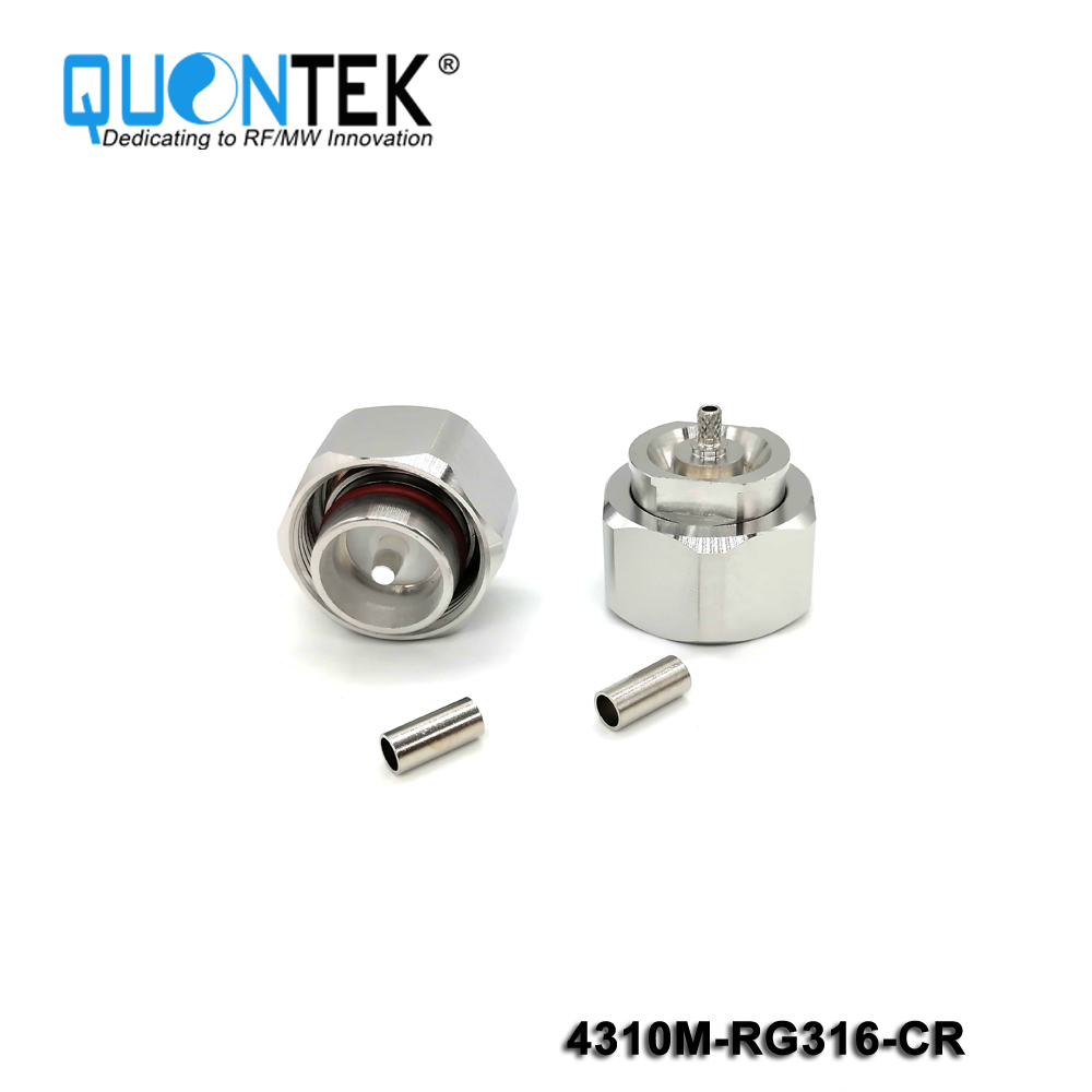 Standard Connector,4.3-10 Male compatible with RG316/RG174/RF100 Cable,Crimp Type