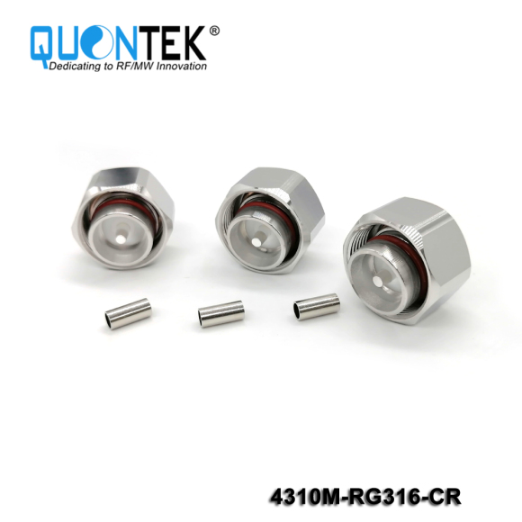 Standard connector,4.3-10 Male for RG316/RG174/RF100 Cable,Crimp type