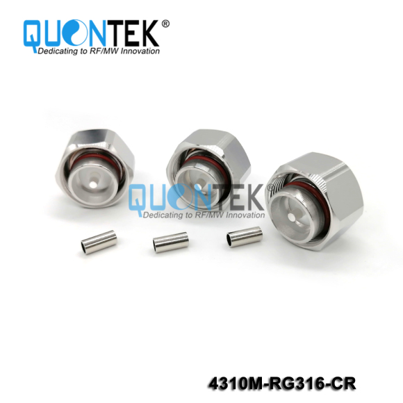 Standard Connector,4.3-10 Male compatible with RG316/RG174/RF100 Cable,Crimp Type
