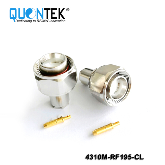 Standard Connector,4.3-10 Male,RG58/RG303/RF195 Cable,Clamp Type