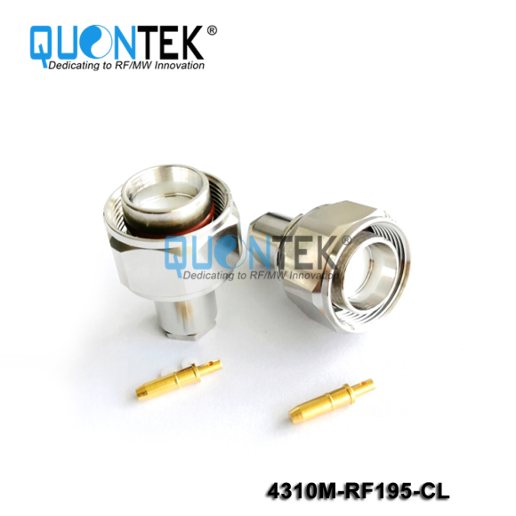 Standard Connector,4.3-10 Male,RG58/RG303/RF195 Cable,Clamp Type