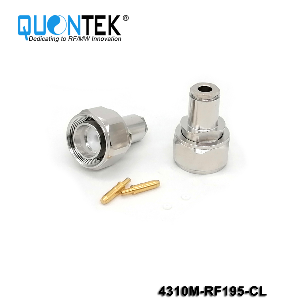 Standard Connector,4.3-10 Male,RG58/RG303/RF195 Cable,Clamp Type