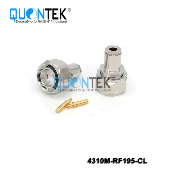 Standard Connector,4.3-10 Male,RG58/RG303/RF195 Cable,Clamp Type