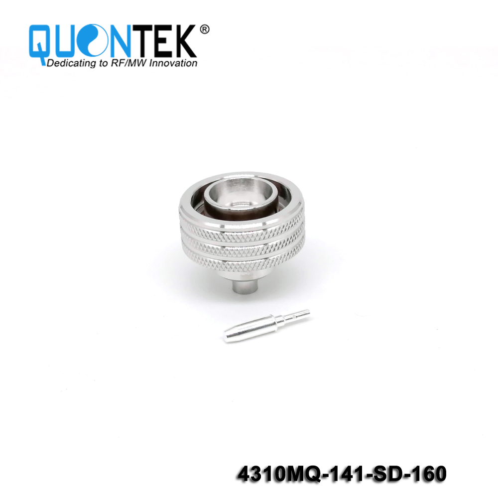 Low PIM Connector,4.3-10 Male Quick Lock for .141/RG402/QTC400 Cable,Solder Type