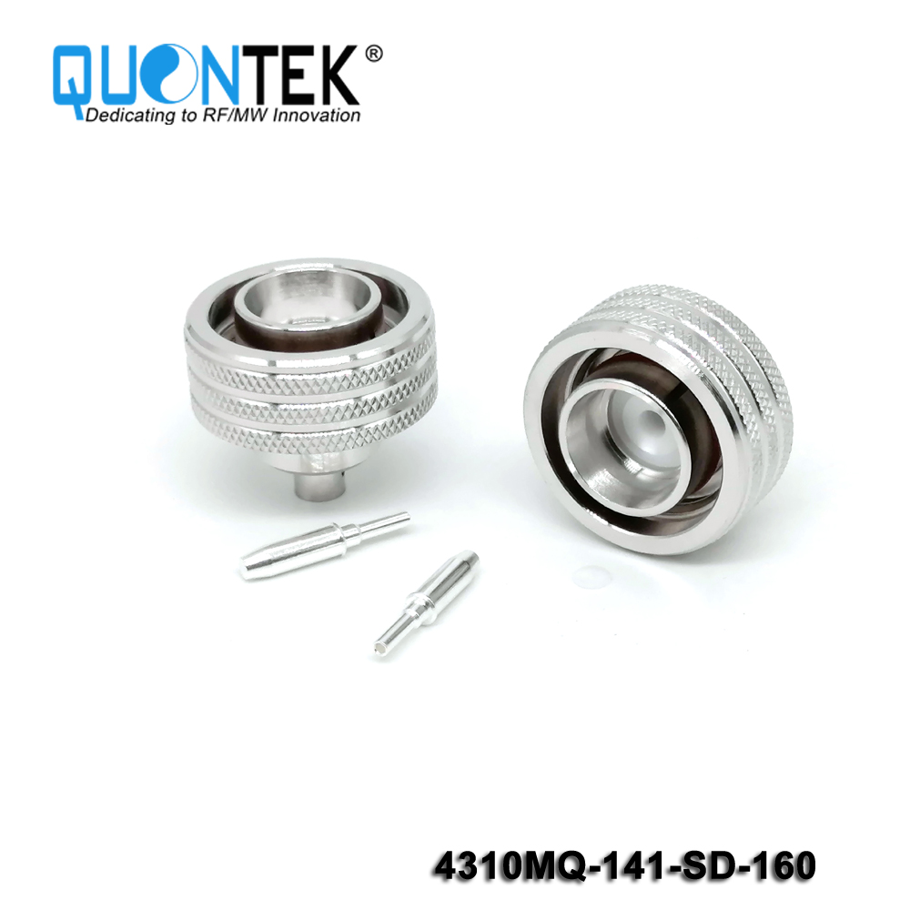 Low PIM Connector,4.3-10 Male Quick Lock for .141/RG402/QTC400 Cable,Solder Type