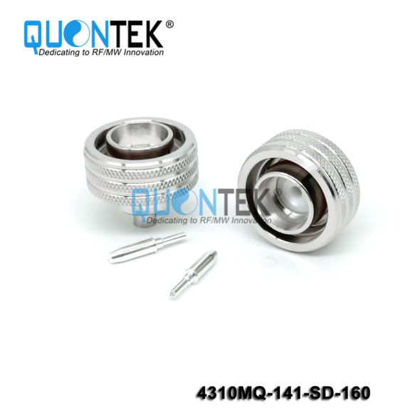 Low PIM Connector,4.3-10 Male Quick Lock for .141/RG402/QTC400 Cable,Solder Type