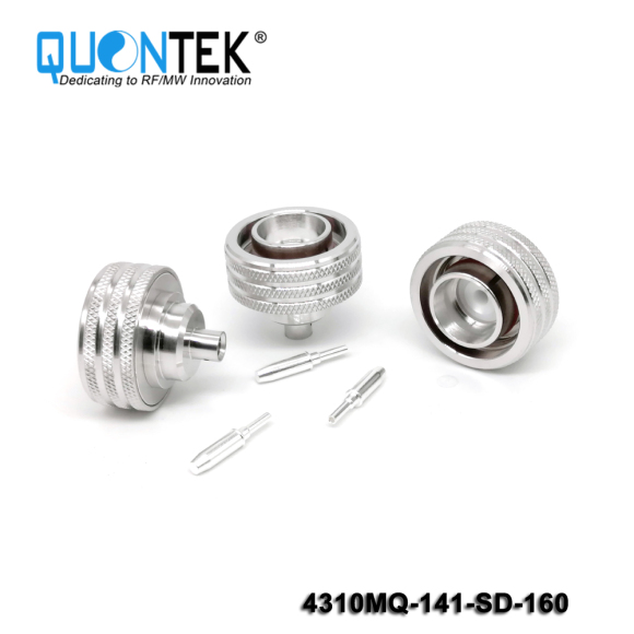 Low PIM Connector,4.3-10 Male Quick Lock for .141/RG402/QTC400 Cable,Solder Type