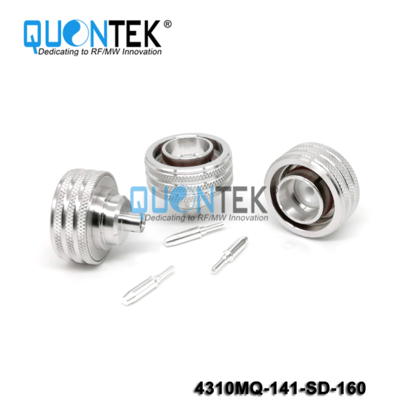 Low PIM Connector,4.3-10 Male Quick Lock for .141/RG402/QTC400 Cable,Solder Type