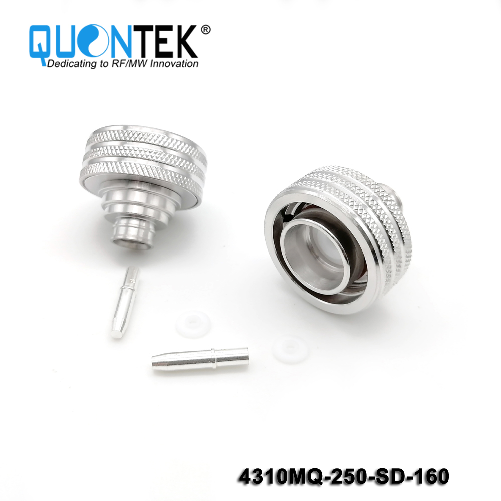 Low PIM Connector,4.3-10 Male Quick Lock for ."250/RG401/SF250/Super Flex 1/4" Cable,Solder Type