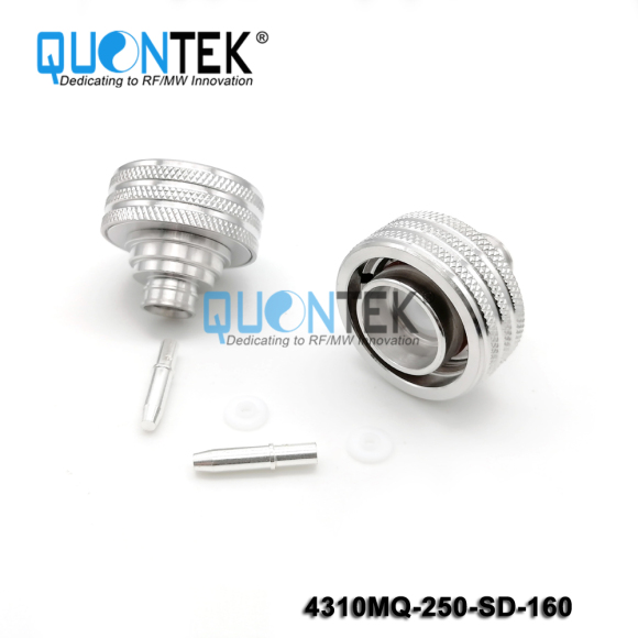 Low PIM Connector,4.3-10 Male Quick Lock for ."250/RG401/SF250/Super Flex 1/4" Cable,Solder Type