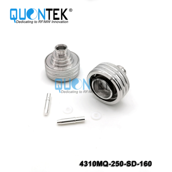 Low PIM Connector,4.3-10 Male Quick Lock for ."250/RG401/SF250/Super Flex 1/4" Cable,Solder Type