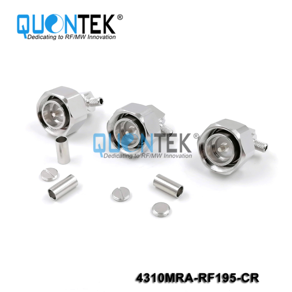 Standard connector,4.3-10 RA Male for RF195 Cable,Crimp type