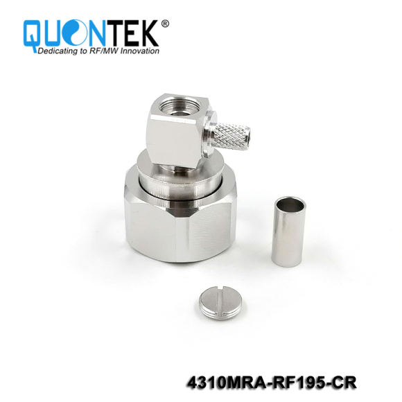 Standard connector,4.3-10 RA Male for RF195 Cable,Crimp type