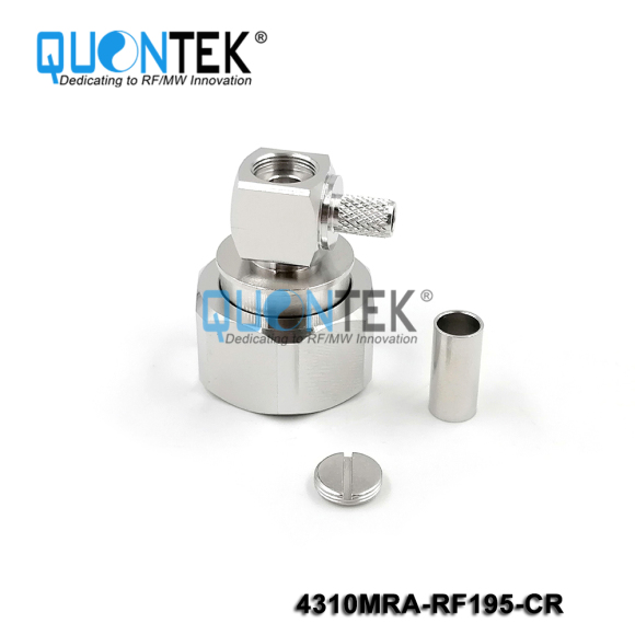 Standard connector,4.3-10 RA Male for RF195 Cable,Crimp type