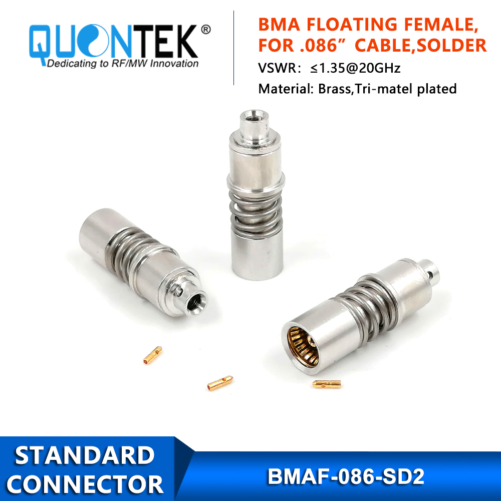 Standard Connctor,BMA floating female for .086"cable,Solder type