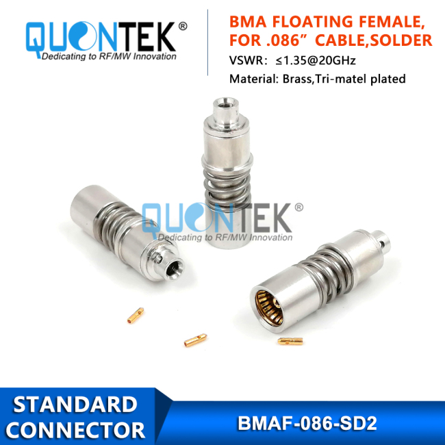 Standard Connctor,BMA floating female for .086"cable,Solder type Standard Connctor,BMA floating female for .086"cable,Solder type