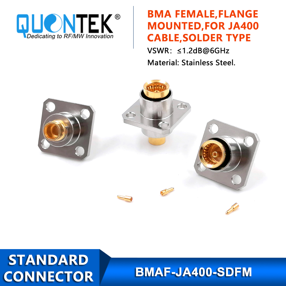 BMA FFMALE,FOR JA400 CABLE,FLANGE MOUNTED,SOLDER TYPE