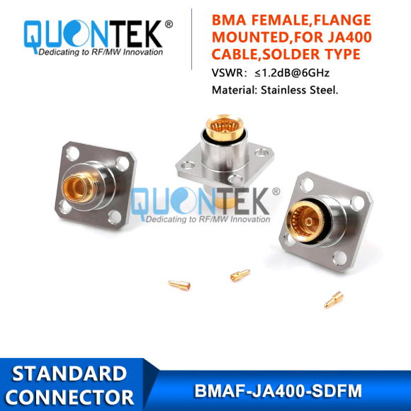 BMA FFMALE,FOR JA400 CABLE,FLANGE MOUNTED,SOLDER TYPE BMA FFMALE,FOR JA400 CABLE,FLANGE MOUNTED,SOLDER TYPE