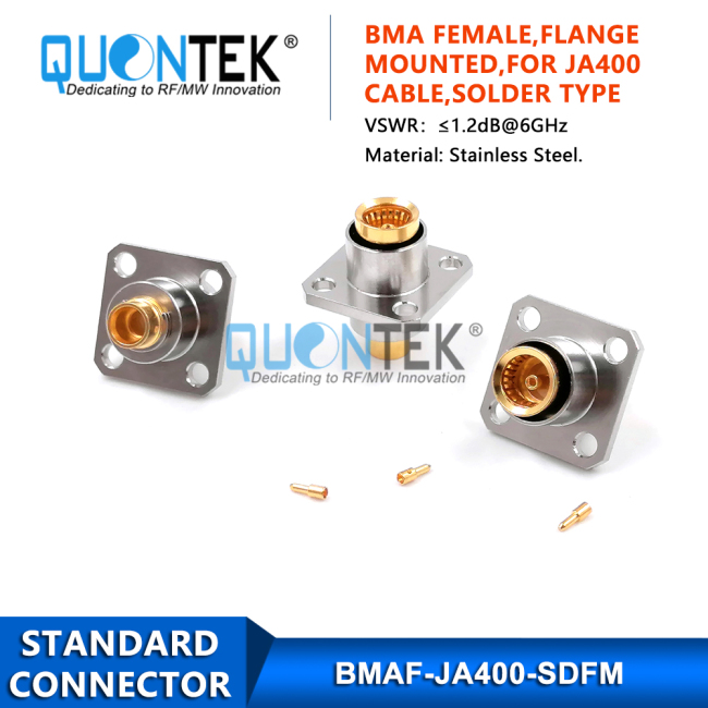 BMA FFMALE,FOR JA400 CABLE,FLANGE MOUNTED,SOLDER TYPE BMA FFMALE,FOR JA400 CABLE,FLANGE MOUNTED,SOLDER TYPE