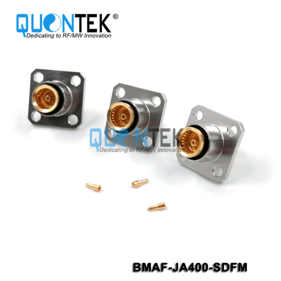 BMA FFMALE,FOR JA400 CABLE,FLANGE MOUNTED,SOLDER TYPE