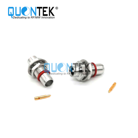 Standard Connctor,BMA male for .141"cable,Solder type,Bulkhead mounted