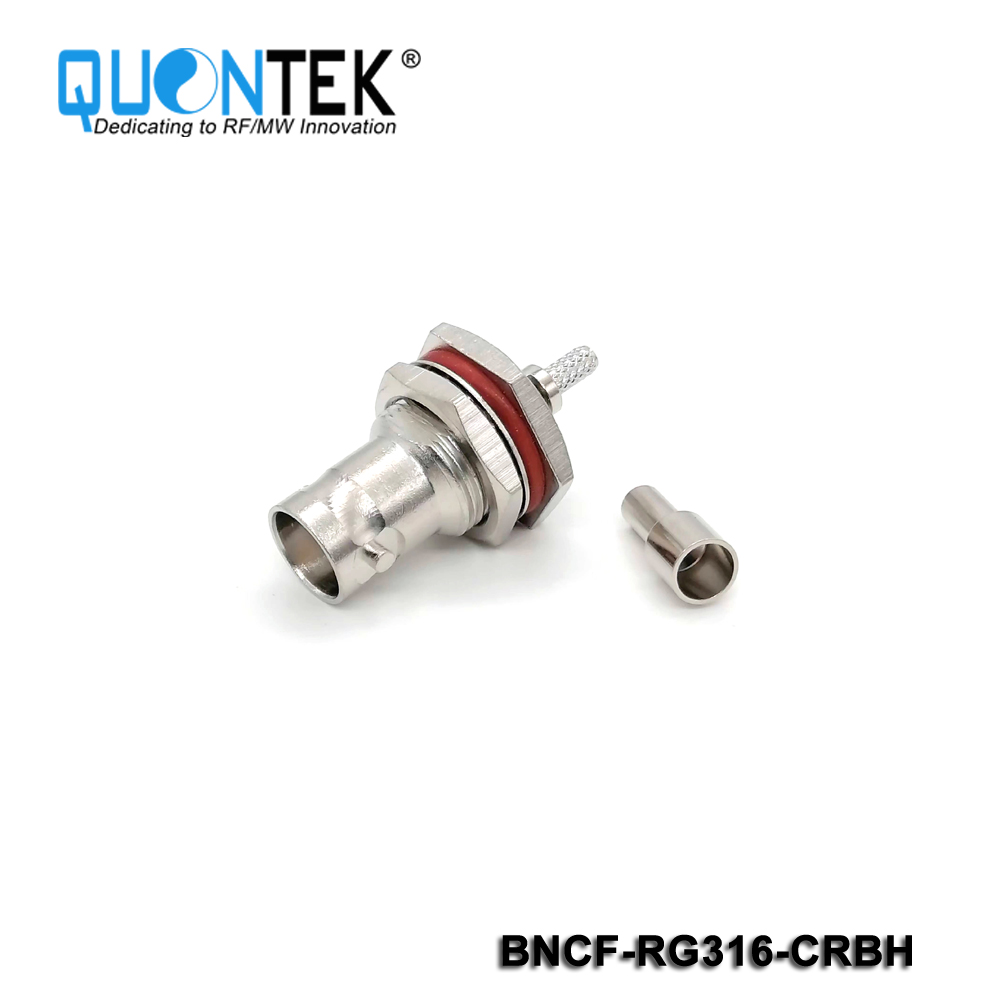 Standard connector,BNC Female,Bulkhead mounted,for RG316,RG174,LMR100 cable