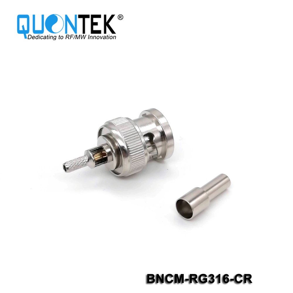 Standard connector,BNC male for RG316,RG174,RF100 cable