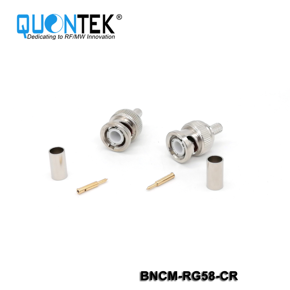 Standard Connector,BNC Male ,Crimp for RG58/RG141/RF195 Cable